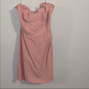 Lottie Moss Pacsun Pink Strapless Dress
